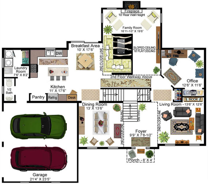Rebert Model Floor Plan - First Floor